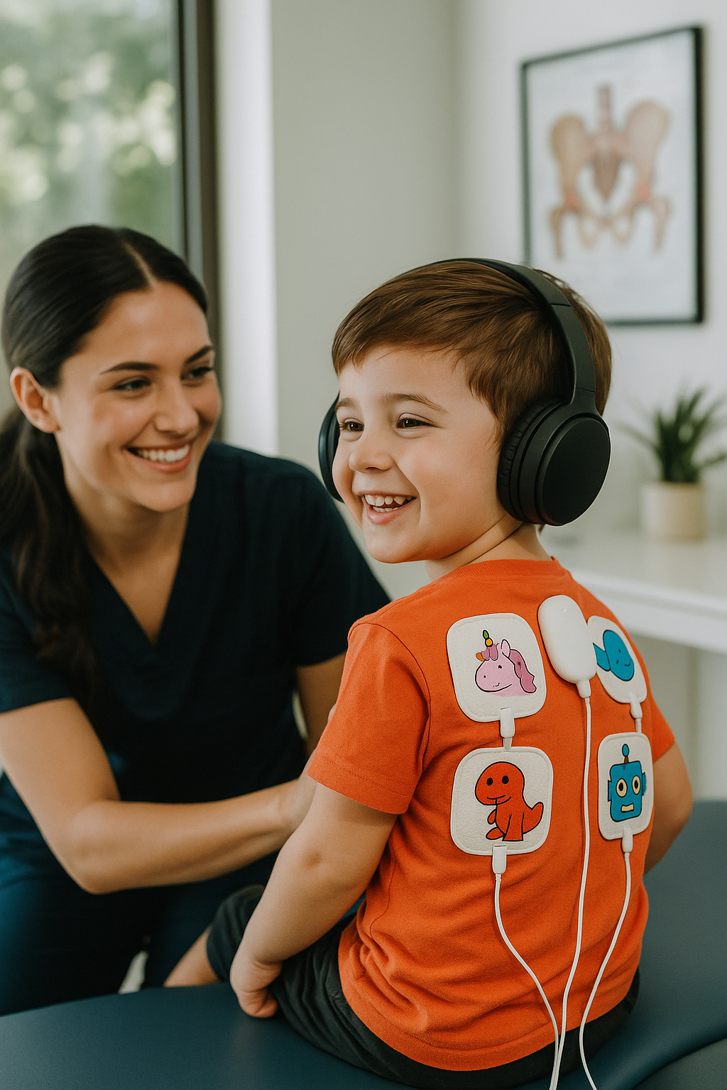 Child smiling during therapy session